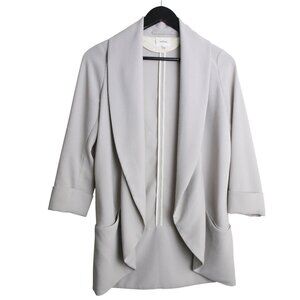 Aritzia Wilfred Chevalier Open Front Blazer Jacket Light Taupe Size 4